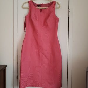 Talbots A-line, fully lined salmon color dress.